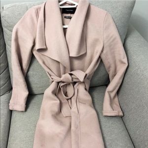 Tahari wrap blush pink coat